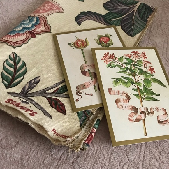 Vintage Other - Vintage Floral Canvas Fabric
